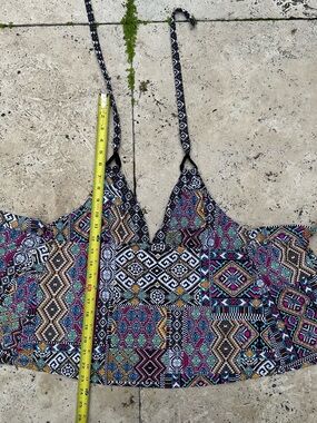 Women’s Geometric Colorful Tankini Top XL - TOP ONLY Messino Target Brand 2017